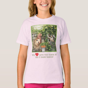 T-shirt Jolie fille qui regarde et chèvre qui regarde