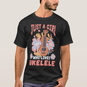 T-shirt Jolie fille ukulélé Hawaï Musique Petite guitare U