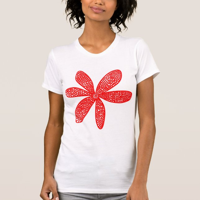 T-shirt Jolie Fleur - Rouge (Devant)