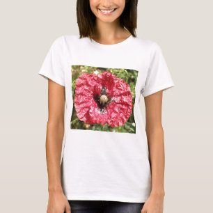T-shirt Jolie Fleur Rouge Macro Dames T Chemise