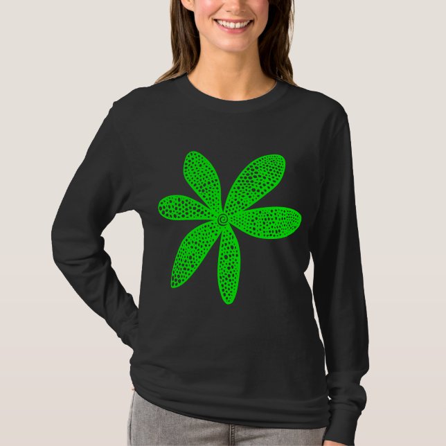 T-shirt Jolie Fleur - Vert (Devant)