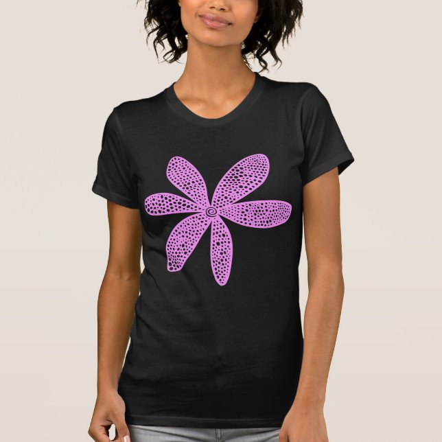 T-shirt Jolie Fleur - Violet clair (Devant)