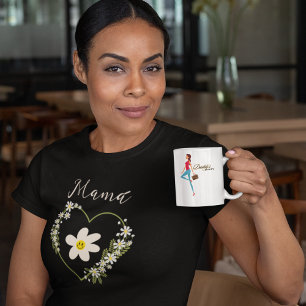 T-shirt Jolie Fleurs Rétro Coeur Joyeux Visage espagnol Ma