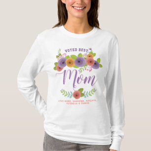 T-shirt Jolie Floral a voté la meilleure fête des mères