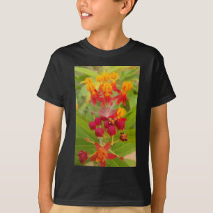 T-shirt Jolie florale colorée avec Milkweed Art Imprimer