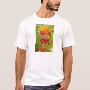 T-shirt Jolie florale colorée avec Milkweed Art Imprimer