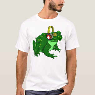 T-shirt Jolie grenouille à bulle en caricature portant un