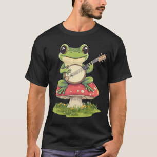 T-shirt Jolie grenouille esthétique Cottagecore jouant du