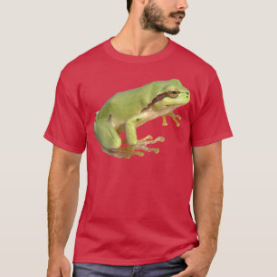 T-shirt Jolie grenouille verte européenne découpée