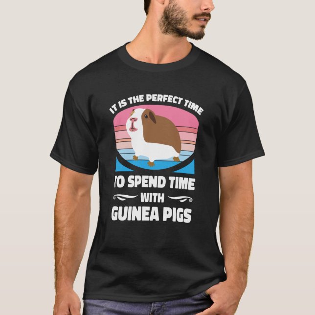 T-shirt Jolie Guinée Cochon mignonne animal de compagnie F (Devant)