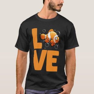 T-shirt Jolie illustration de poisson clown pour hommes fe