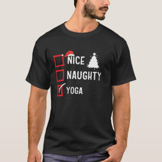 T-shirt Jolie liste vilain Noël Hobby Yoga drôle de vacanc