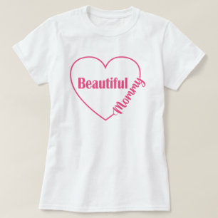 T-shirt Jolie Maman Cœur Rose
