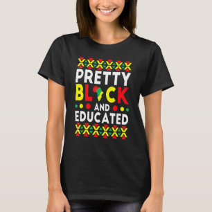 T-shirt Jolie Noire Et Éduquée Femmes Africaines Poing Noi