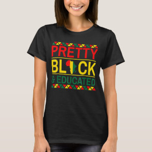 T-shirt Jolie Noire Et Éduquée Femmes Africaines Poing Noi