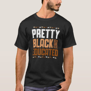 T-shirt Jolie Noire Et Éduquée Femmes Africaines Poing Noi