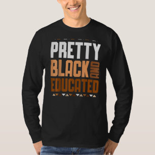 T-shirt Jolie Noire Et Éduquée Femmes Africaines Poing Noi