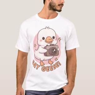 T-shirt Jolie Oie Bébé Avec Caméra Dites Oie Drôle Pun
