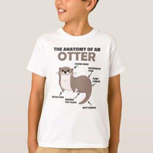 T-shirt Jolie Otter Explication Anatomie D'Une Otter