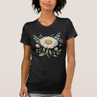 T-shirt Jolie papillon bleu Daisy Art aquarelle