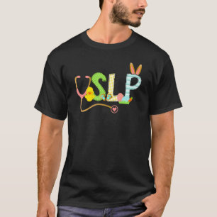 T-shirt Jolie Pâques orthophoniste Slp Bunny oreilles Happ