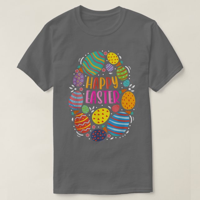 T-shirt Jolie Pâques Pour Les Filles Ados Garçons Couleur  (Design devant)