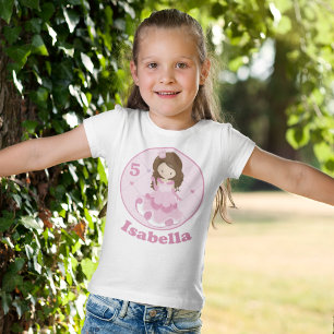 T-shirt Jolie princesse rose violet filles fête d'annivers