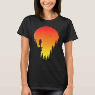 T-shirt Jolie Randonnée Coucher de soleil Graphisme femmes