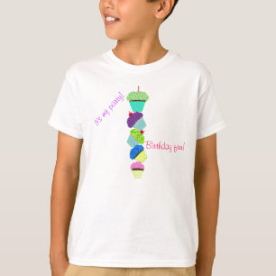 T-shirt Jolie rangée de Cupcakes Anniversaire Chemise fill