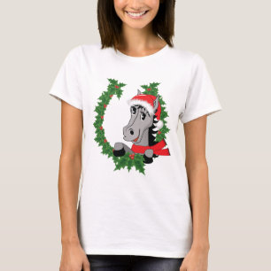 T-shirt Jolie robe de Noël Cheval Sleepshirt Chemise