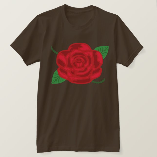 T-shirt Jolie Rose rouge (Design devant)