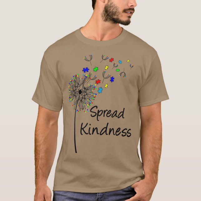T-shirt Jolie Sensibilisation sur l'autisme Puzzle pièce D (Devant)