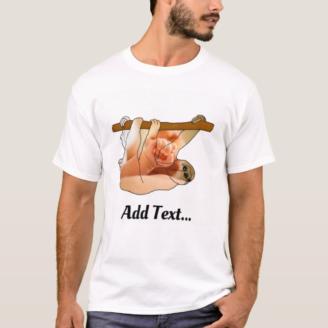 T-shirt Jolie Sloth Pénétrée | Ajouter votre photo et votr (Devant)