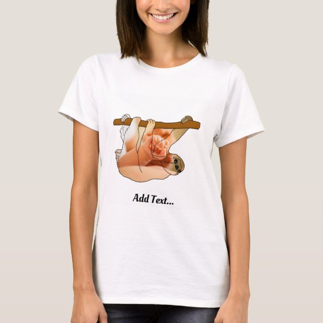 T-shirt Jolie Sloth Pénétrée | Ajouter votre photo et votr (Devant)