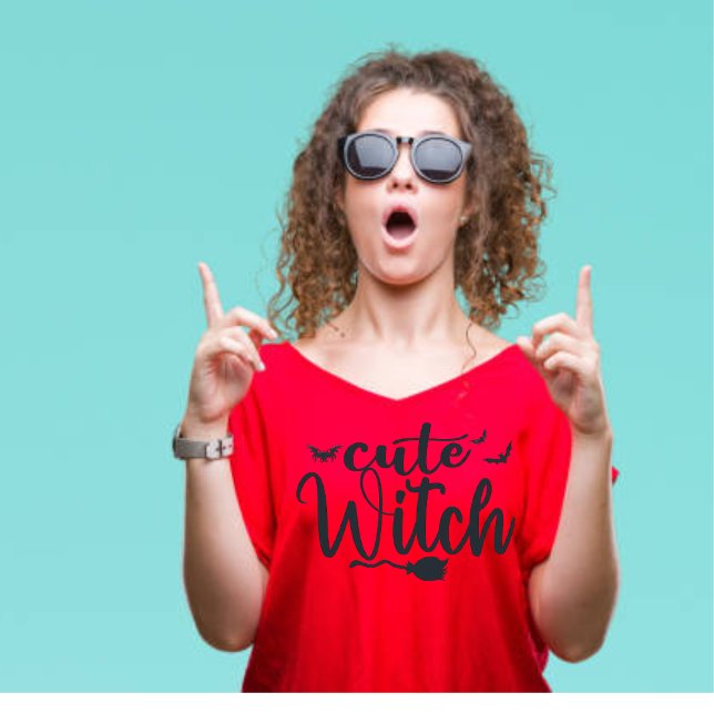 T-shirt Jolie sorcière rouge femmes Halloween (Créateur téléchargé)