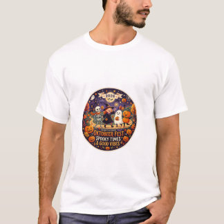 T-shirt Jolie Sorcière & Squelette Oktobeer Fest Halloween