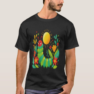 T-shirt Jolie transformation de chenille affamée pour reto