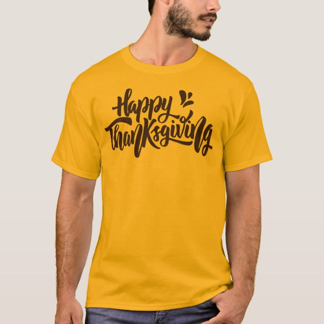 T-shirt Jolie typographie pour Thanksgiving (Devant)