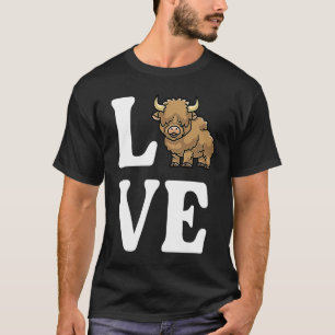 T-shirt Jolie vache écossaise des Highlands Fille de la fe