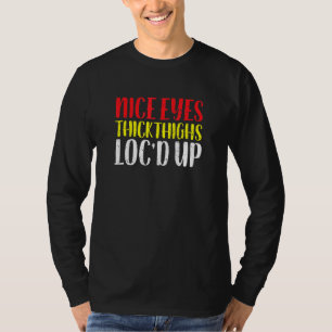 T-shirt Jolies cuisses Épais Des Yeux Enferment Des Dreadl