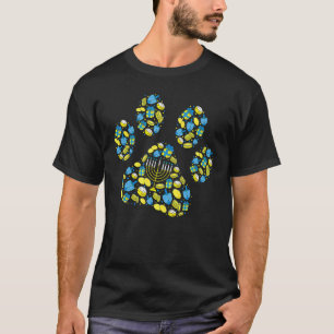 T-shirt Jolies décorations de Hanukkah avec empreinte de p