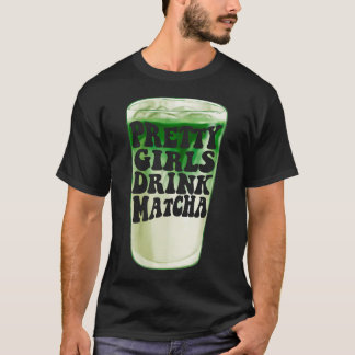 T-shirt Jolies Filles Boivent Matcha Drôle Matcha Amoureus