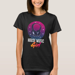 T-shirt Jolies Filles Comme House Music Retro House Music 