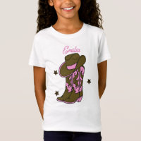 Jolies Filles Cowboy Rose Brun Nom