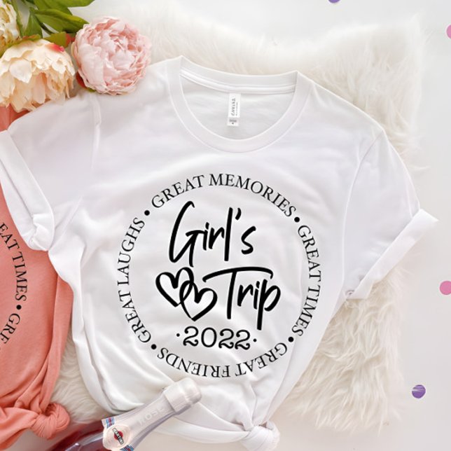 T-shirt Jolies Filles Voyage Vacances Besties Correspondan (Créateur téléchargé)
