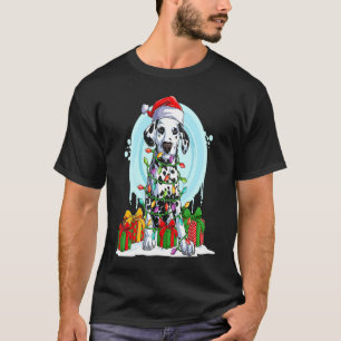 T-shirt Jolies lumières de sapin de Noël en Père Noël Cost