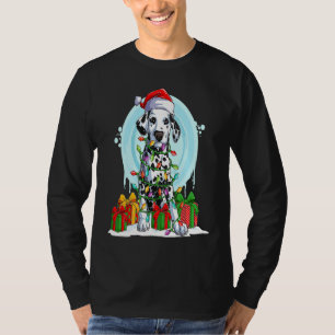 T-shirt Jolies lumières de sapin de Noël en Père Noël Cost