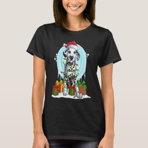 T-shirt Jolies lumières de sapin de Noël en Père Noël Cost