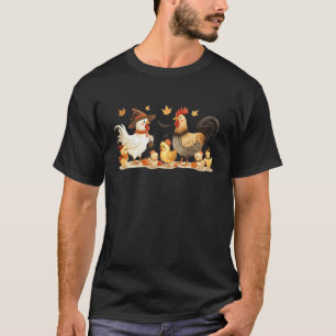 T-shirt Jolis costumes de famille de poulet d'Halloween de