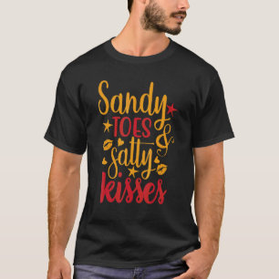 T-shirt Jolis Petits Pieds de Plage et Baisers Salés Eté 